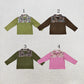 RTS NO MOQ Sibling Baby Boys Girls Long Sleeve Sherpa Zipper Pullovers Top