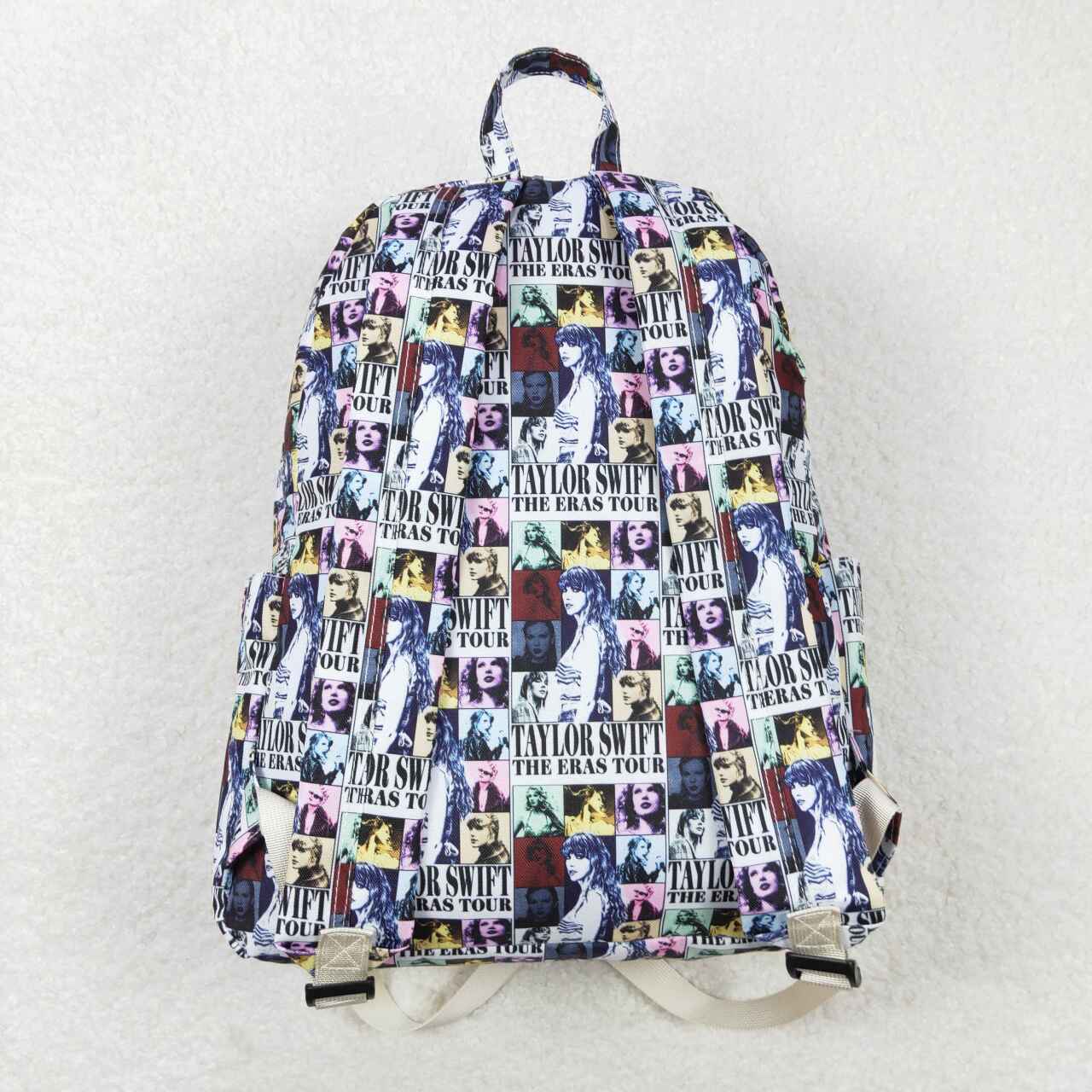 BA0180 taylor swift letter photo white backpack