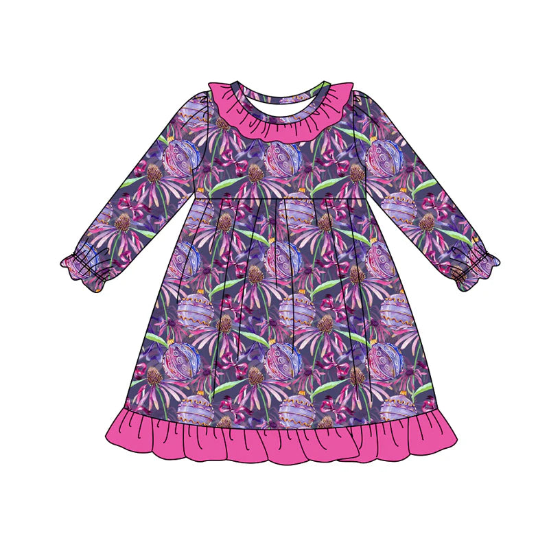 8.9Preorder (moq 5)Baby Girls Soldiers Bows Plaid Ruffle Knee Length Dresses