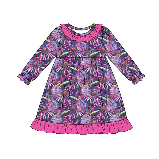 8.9Preorder (moq 5)Baby Girls Soldiers Bows Plaid Ruffle Knee Length Dresses