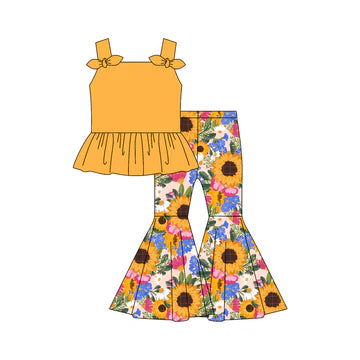 5.2 Yellow summer sunflower girl suit