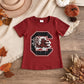 RTS NO MOQ Vinyl BT1887 Red Short Sleeve Vinyl Team T-shirts Top