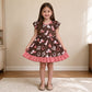 NEW RTS NO MOQ milk silk GSD0748 Baby Girls Boots Yee Haw Western Ruffle Knee Length Dresses