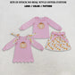 RTS NO MOQ Sibling Baby Girls Embroidery Flower Pumpkins Top Bows Skirt Fall Clothes Set Scallop Tops