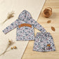 NEW RTS NO MOQ milk silk BLS0045 Baby Boys Light Grey Camo Louisiana Long Sleeve Hoodie Short Team Clothes Set