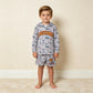 NEW RTS NO MOQ milk silk BLS0045 Baby Boys Light Grey Camo Louisiana Long Sleeve Hoodie Short Team Clothes Set
