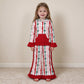 NEW RTS NO MOQ milk silk GLP3497 Baby Girls Green Red Bows Stripe Pocket Hoodie Ruffle Flare Pant Christmas Clothes Sets