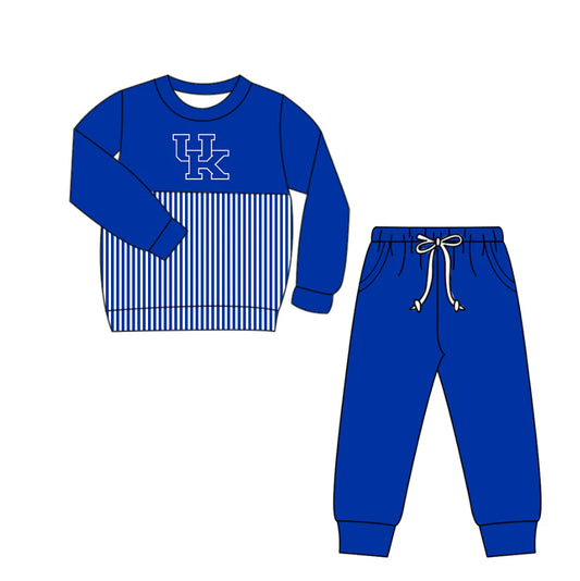 X12.20 Preorder(moq 5)Baby Boys UK Stripe Top Pockets Jogger Pants Team Clothes Sets