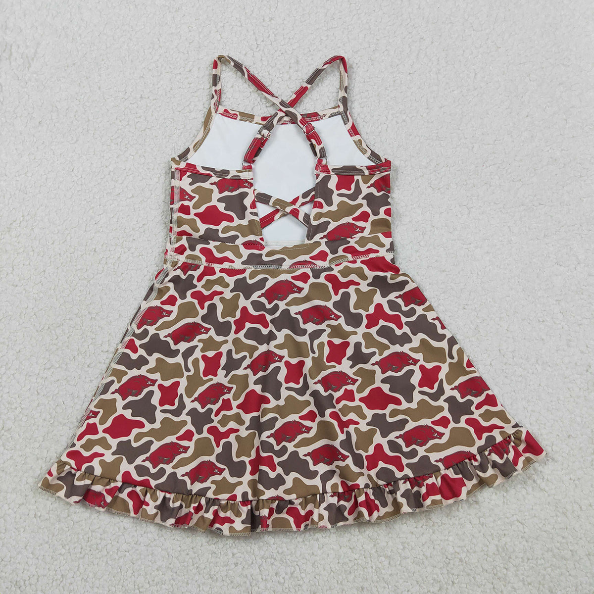 3.28 GSD3587 Straps camo hogs kids girls team athletic dress