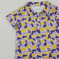 3.30 BT1744 Baby Boys Purple Yellow Camo LSU Button Polo Shirt Top