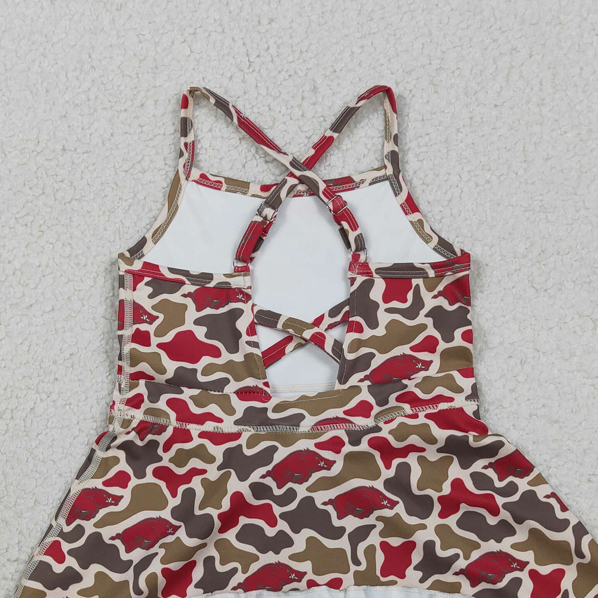 3.28 GSD3587 Straps camo hogs kids girls team athletic dress