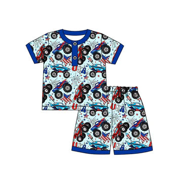 5.5 Blue Cartoon National Day Boy Suit