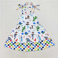 GSD1350 Toy Story colorful plaid lace suspender dress