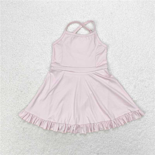 S0443 Pink sportswear skirt swimsuit