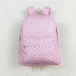 BA0245 Pink and white irregular plaid large backpack