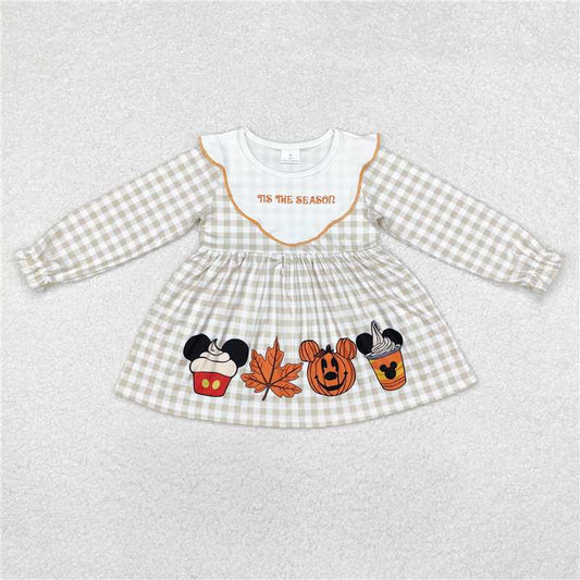 GT0749 Mickey Maple Leaf Jack-O'-Lantern Long Sleeve Top