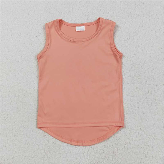5.30  GT0984 Solid orange sleeveless yoga top