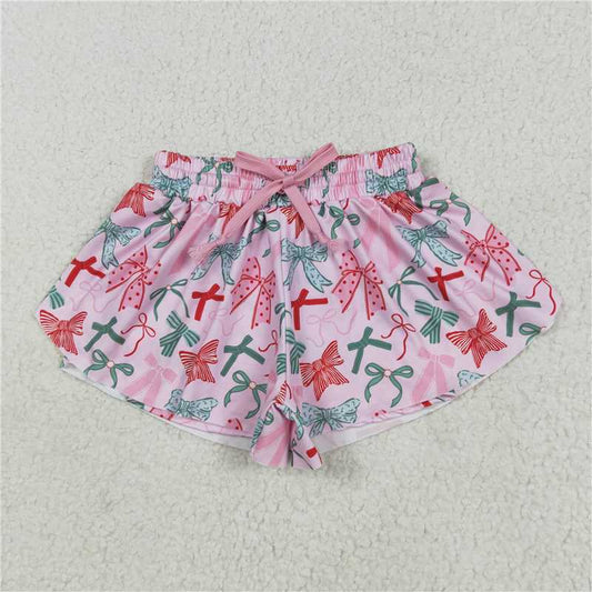 6.3SS0578 Pink shorts with bow pattern