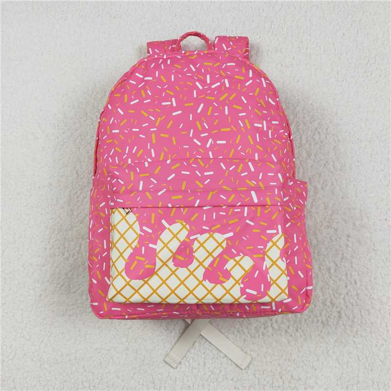 X830 BA0300 Team fireworks plaid pink backpack