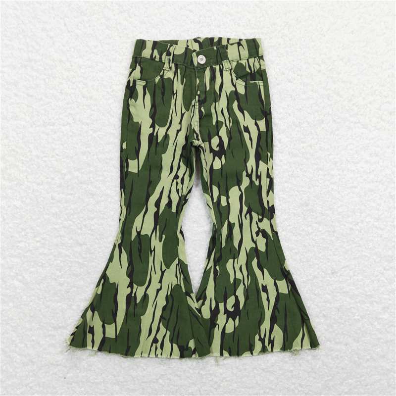 P0372 Camouflage Army Green Denim Trousers