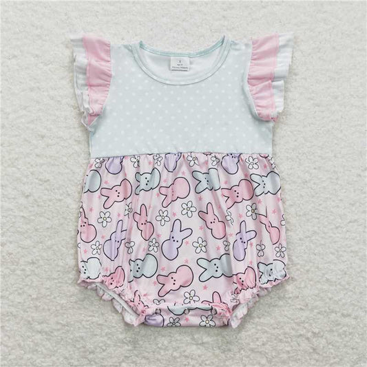 SR0784 Rabbit pink flying sleeve jumpsuit