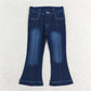 P0508 Bleached blue stripe denim trousers