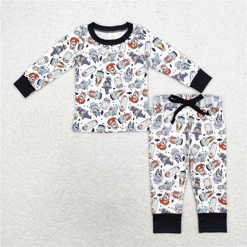 BLP0720 bluey Halloween bat long-sleeved long pants pajamas set