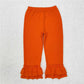 P0634 Orange two-layer lace trousers