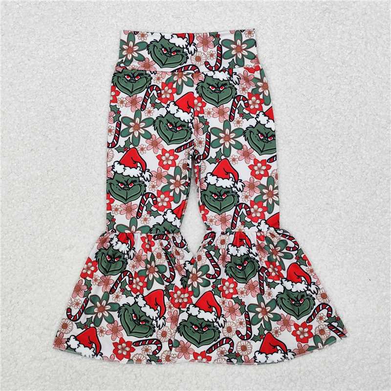 P0631 Cartoon grinch flower trousers