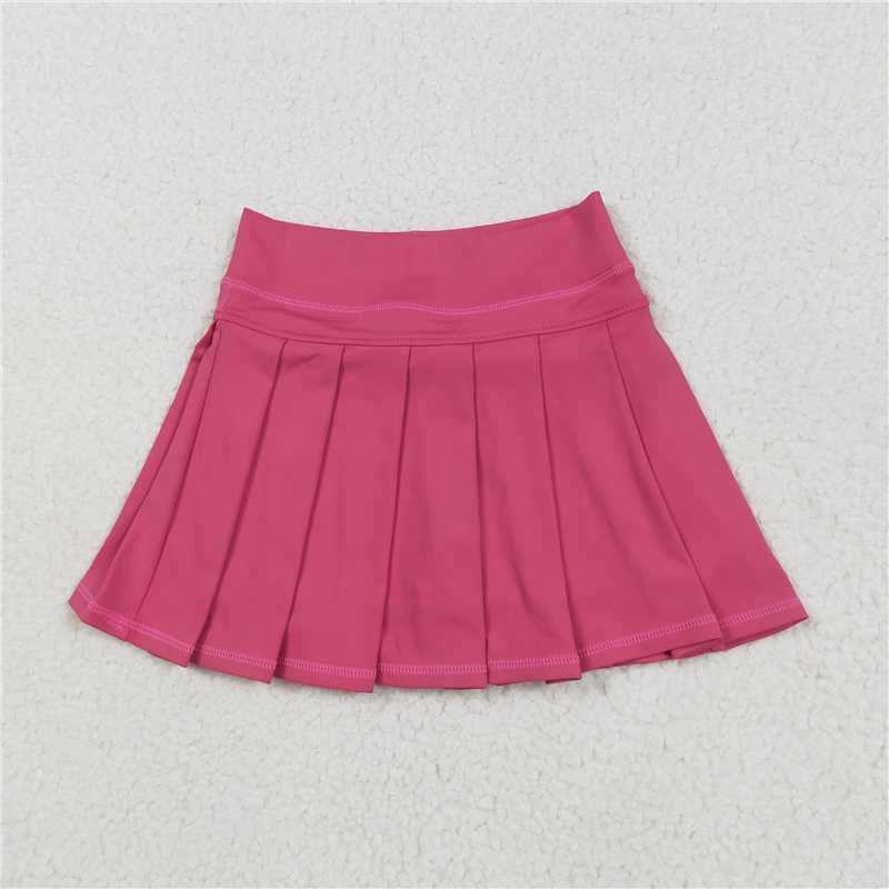 5.30  GLK0079 Pure rose red yoga skirt