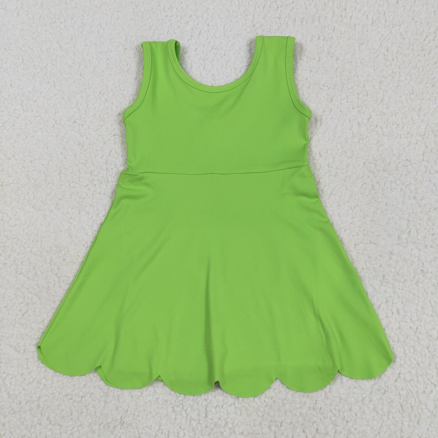 6.3  GSD2351 Pure green yoga sleeveless dress