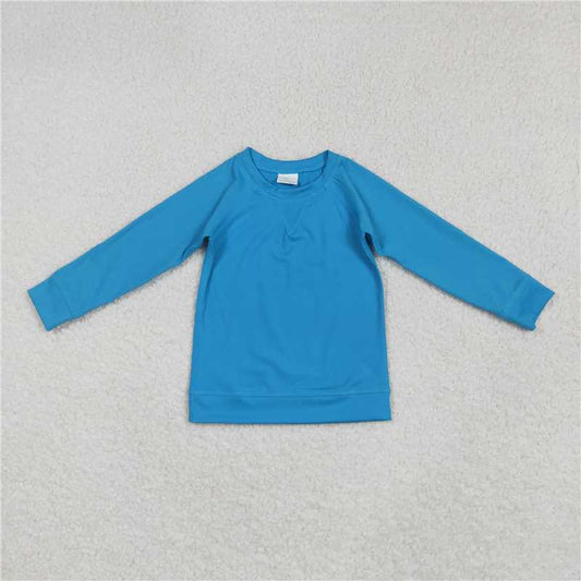 7.8  GT0969 Solid sky blue yoga long-sleeved top