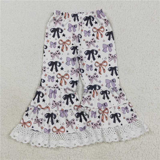 X8.18 P0783 Beige Halloween Bow Pattern Star Lace Trousers