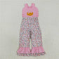 X8.16 SR3176 Embroidered Butterfly Pumpkin Flower and Leaf Pink Lace Suspender Bodysuit