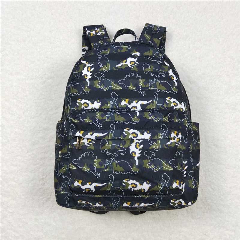 BA0155 Leopard Camouflage Dinosaur Army Green Backpack