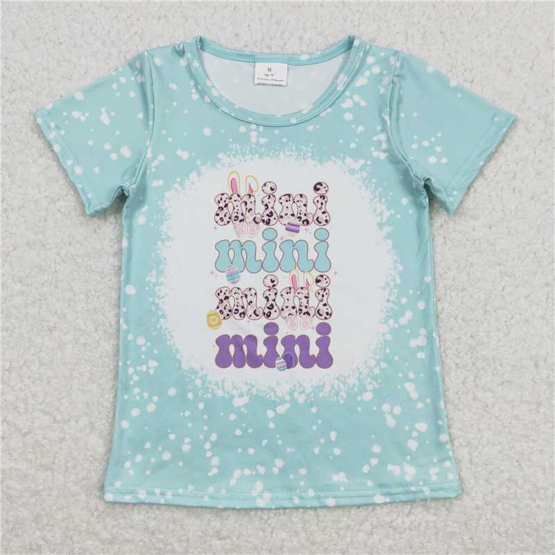 GT0448 mini Easter blue short-sleeved top