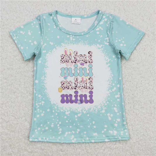 GT0448 mini Easter blue short-sleeved top