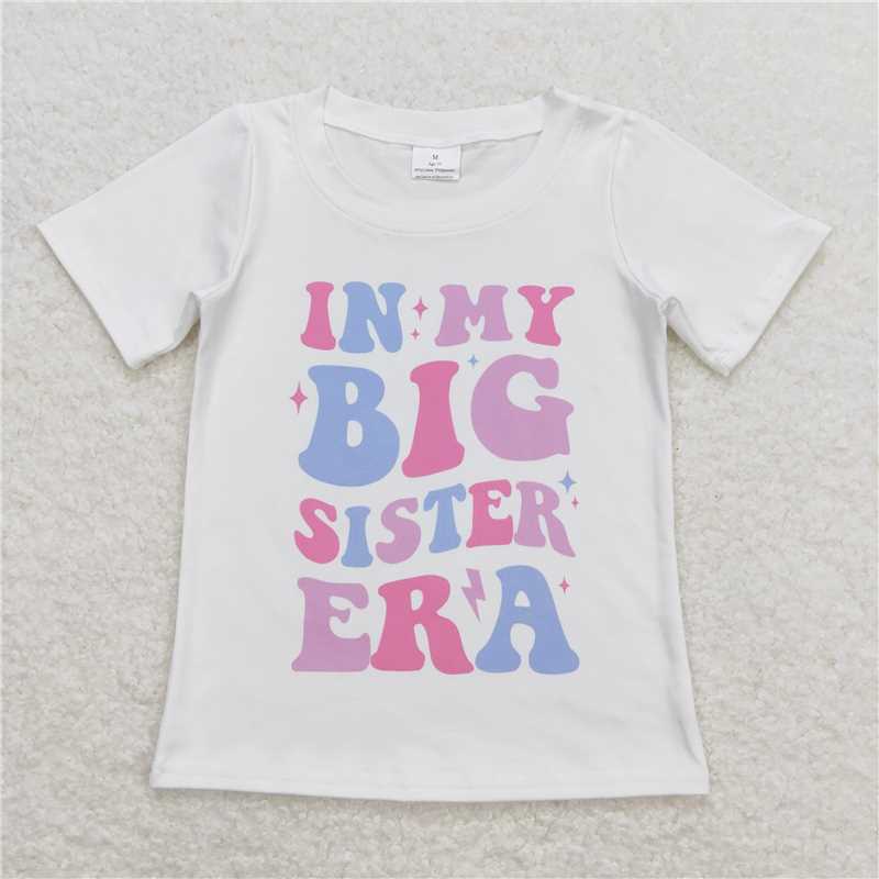 GT0508 in my big sister era letter white short sleeve top