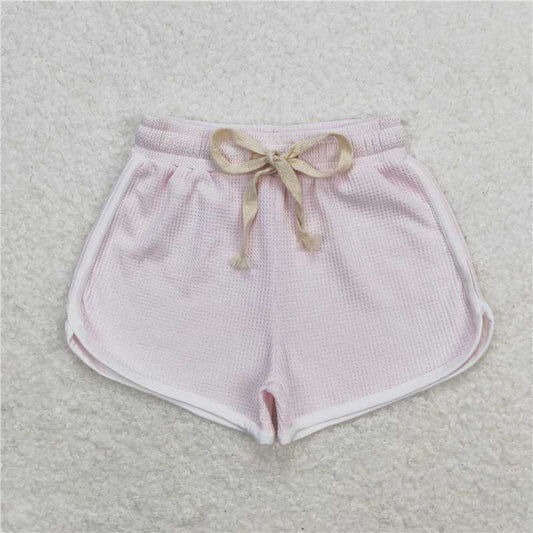 SS0326 Pale pink waffle shorts