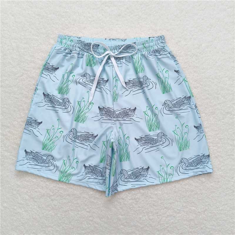 4.10 S0359 Adult male duck aqua swimming trunks