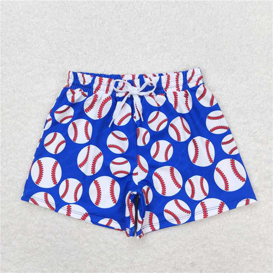 S0275 Baseball blue swimming trunks