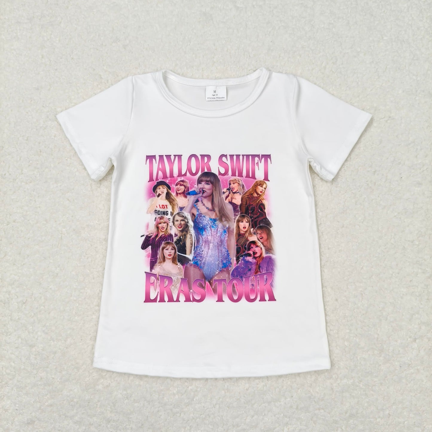 GT0506 taylor swift eras tour white short sleeve top