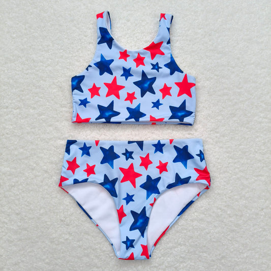 S0228 Star blue swimsuit set