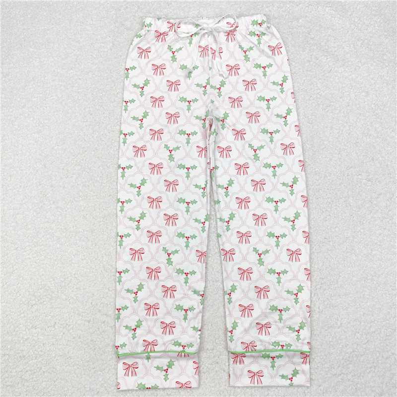 4.11 P0545 Adult female pink bow pattern leaf trousers