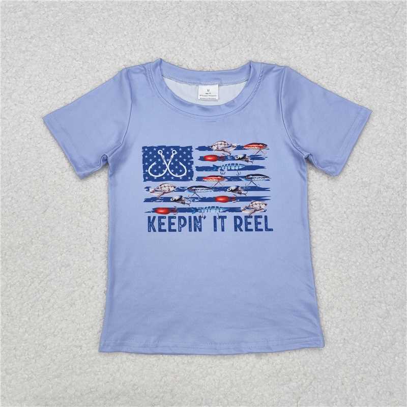 BT0873 keepin' it reel short-sleeved fishing top