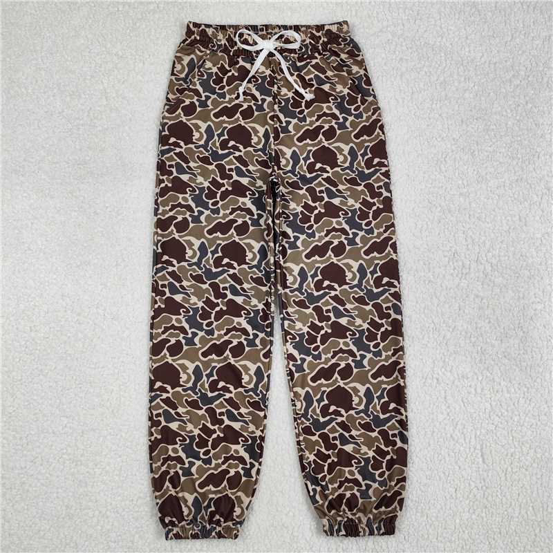 4.10 P0724 Adult female camouflage brown green lace-up yoga pants
