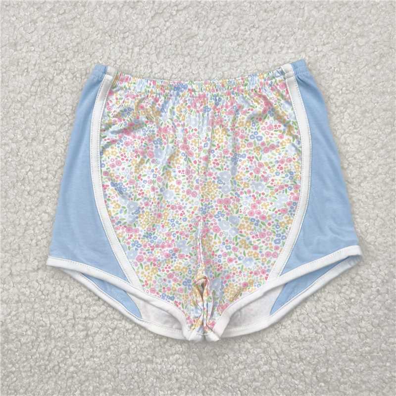4.25 SS0522 Floral blue shorts