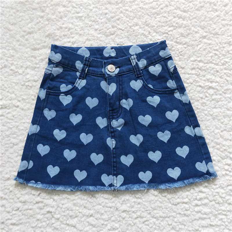 4.2  GLK0010 Blue heart denim skirt