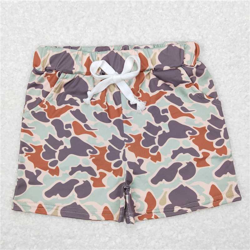 SS0138 camo pocket shorts