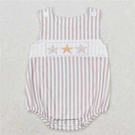 SR1487 Starfish striped vest one-piece